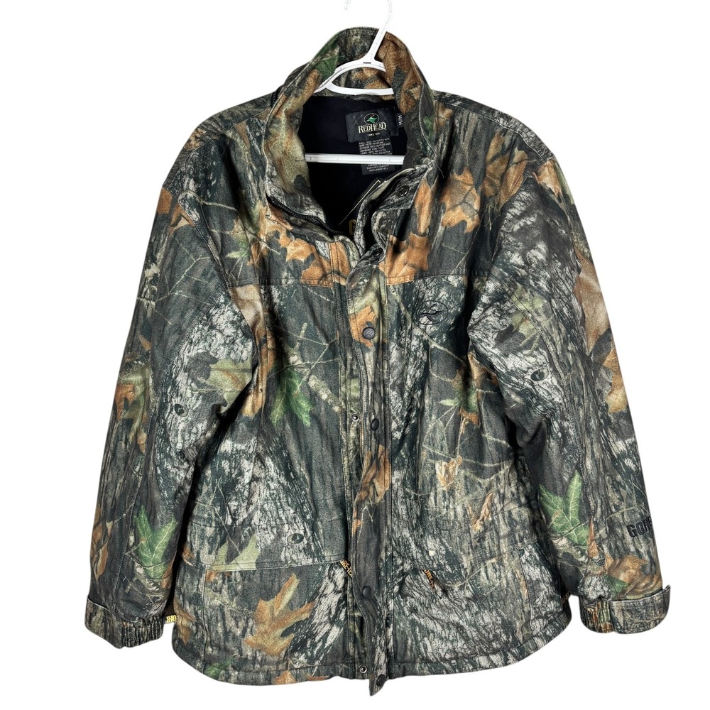 RedHead Goretex Camo Jacket Mens M Realtree Waterproof Hunting Zip & Snap read